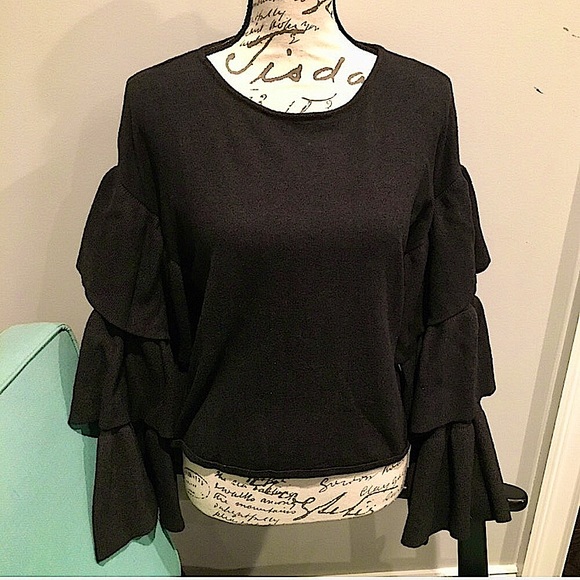 Zara Ruffle Sleeve Sweater - Picture 14 of 15